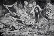 Selfpropelled Beastie Seeder Drawing by Otto Rapp