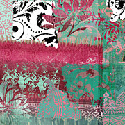 Serendipity Damask Batik I Painting by Mindy Sommers