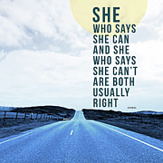 She Who Can- Art by Linda Woods Mixed Media by Linda Woods