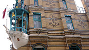Ship as a facade decoration in Antwerp Belgium Photograph by Eva-Maria Di Bella