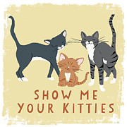 Show Me Your Kitties Painting by Little Bunny Sunshine