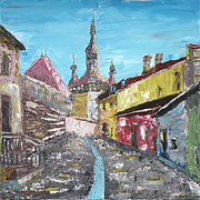 Sighisoara Draculas Home Painting by Ovidiu Ervin Gruia