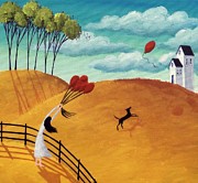 Silly Dog - folk art Painting by Debbie Criswell Silly Dog - folk art Painting by Debbie Criswell