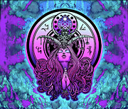 Slavic Priestess Mixed Media by Thomas Ambrose DENNEY