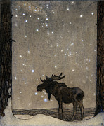 Slg skyttarna Painting by John Bauer