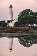 Smoky Morning at St. Marks Lighthouse, St. Marks Wildlife Refuge Photograph by Dawna Moore Photography