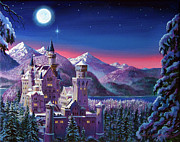 Snow Castle Painting by David Lloyd Glover