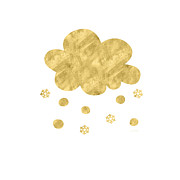 Snow Cloud- Art by Linda Woods Mixed Media by Linda Woods