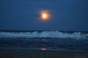 Snow Moon Ocean Waves Photograph by Robert Banach