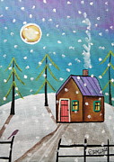 Snowfall Painting by Karla Gerard