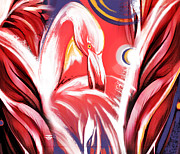 Solo Flamingo Painting by John Gholson