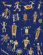 Southwest Rock Art Spirits Digital Art by Vagabond Folk Art - Virginia Vivier Southwest Rock Art Spirits Digital Art by Vagabond Folk Art - Virginia Vivier