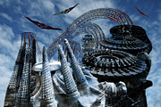 Space City Digital Art by Lisa Yount