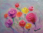 Spinning Dancing Roses Painting by Yoonhee Ko Spinning Dancing Roses Painting by Yoonhee Ko