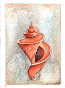 Spiral Shell Painting by Hilda Wagner
