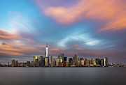 Spring Sunset Over the Manhattan Skyline Photograph by Mark Rogers