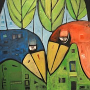 Springtime Lovebirds Painting by Tim Nyberg