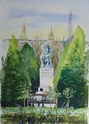 Springtime with Rodin Painting by Bev Morgan