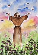 St Francis of Assisi Painting by Regina Ammerman