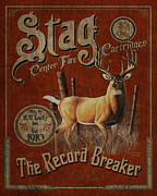 Stag Record Breaker Sign Painting by JQ Licensing