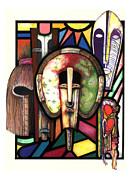 Stain Glass Drawing by Anthony Burks Sr