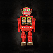 Star Strider Robot Red on Black Photograph by YoPedro