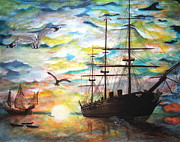 Starboard Flight Painting by Vallee Johnson Starboard Flight Painting by Vallee Johnson