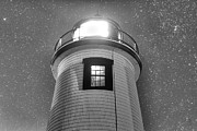 Starry Sky over the Newburyport Harbor Light Window 2 Black and White Photograph by Toby McGuire Starry Sky over the Newburyport Harbor Light Window 2 Black and White Photograph by Toby McGuire