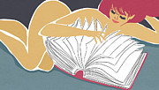 Stay Up Late Reading Mixed Media by Little Bunny Sunshine