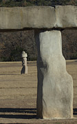 Stonehenge two Meets Easter Island Photograph by Karen Musick