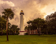 Storm Clouds over St. Simons Light Photograph by Chris Bordeleau