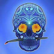 Sugar skull Digital Art by Nelson Dedos Garcia