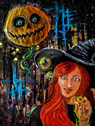 Summoning the Great Pumpkin Painting by Darren F Gideon