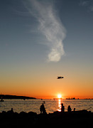 Sun, Plane, Clouds Photograph by Rick Deacon