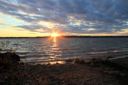 Sun Rays over Alum Creek Photograph by Angela Murdock