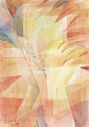 Sunbeams and Crystals Painting by Carolyn Utigard Thomas