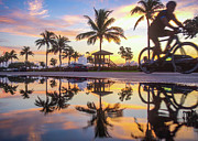 Sunrise Cyclist Delray Beach Florida Photograph by Lawrence S Richardson Jr