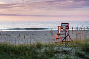 Sunrise over Lifeguard Chair #1 Photograph by Dawna Moore Photography