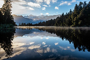 Sunrise spectacular at Lake Matheson. Photograph by Usha Peddamatham