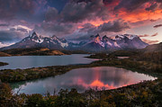 Sunrise spectacular at Torres Del Paine. Photograph by Usha Peddamatham