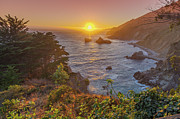 Sunset along Highway 1 Big Sur California Photograph by Scott McGuire
