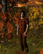 Sunset Autumn Walk Digital Art by Judi Suni Hall Sunset Autumn Walk Digital Art by Judi Suni Hall