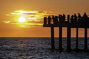 Sunset Fishing in Redondo Photograph by Ed Clark Sunset Fishing in Redondo Photograph by Ed Clark