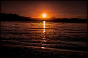 Sunset Lake 810pm Textured Photograph by Joe Lach