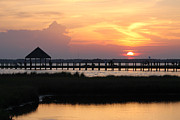 Sunset On Wetlands Walkway Photograph by Robert Banach