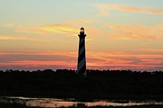 Sunset over Cape Hatteras Light Photograph by M C Hood