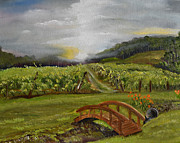 Sunshine Bridge at the Cartecay Vineyard - Ellijay GA - Vintner's Choice Painting by Jan Dappen Sunshine Bridge at the Cartecay Vineyard - Ellijay GA - Vintner's Choice Painting by Jan Dappen