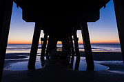 Symmetrical Sunrise Tybee Island Pier Georgia Photograph by Dawna Moore Photography