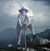T104800 Ed Cooper on First Climb Pinnacle Peak Wa 1953 Photograph by Ed Cooper Photography