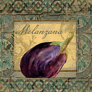Tavolo, Italian Table, Eggplant Painting by Mindy Sommers